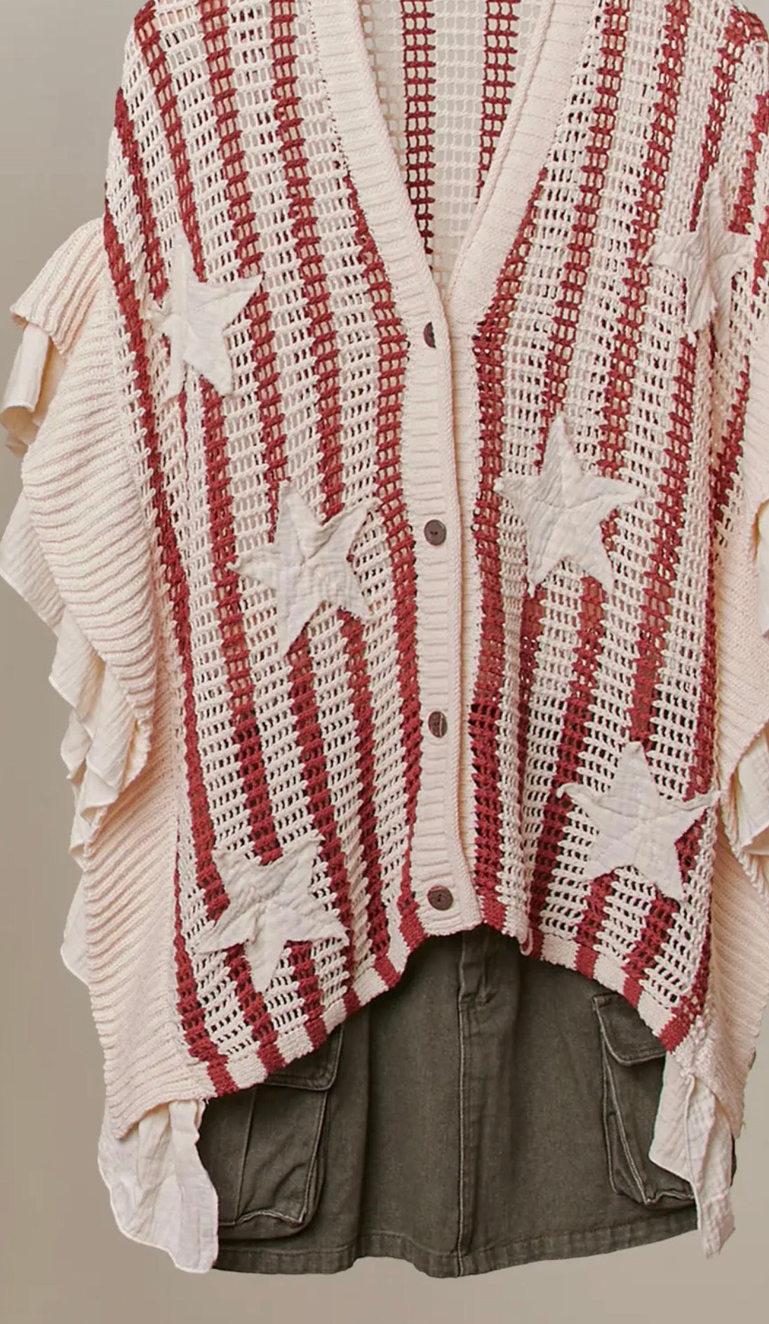 トップス 90s STONE  STAR PATCH KNIT JUMPER Star Patch Knit Top | The Red Chandelier